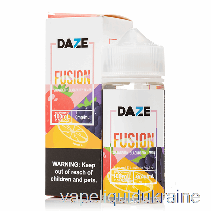 Vape Liquid Ukraine Strawberry Blackberry Lemon - 7 Daze Fusion - 100mL 0mg